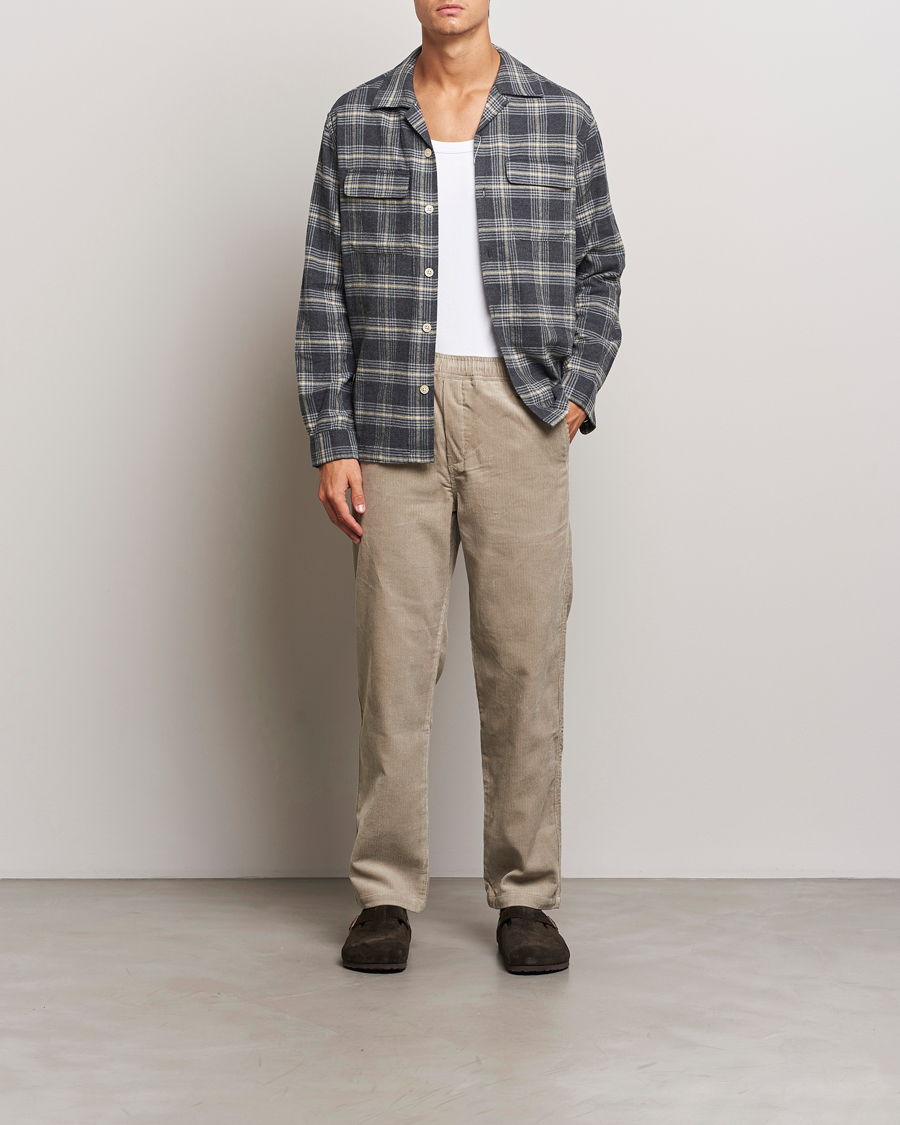 Uomini | Pantaloni | Samsøe Samsøe | Jabari Corduroy Drawstring Trousers Abbey Stone