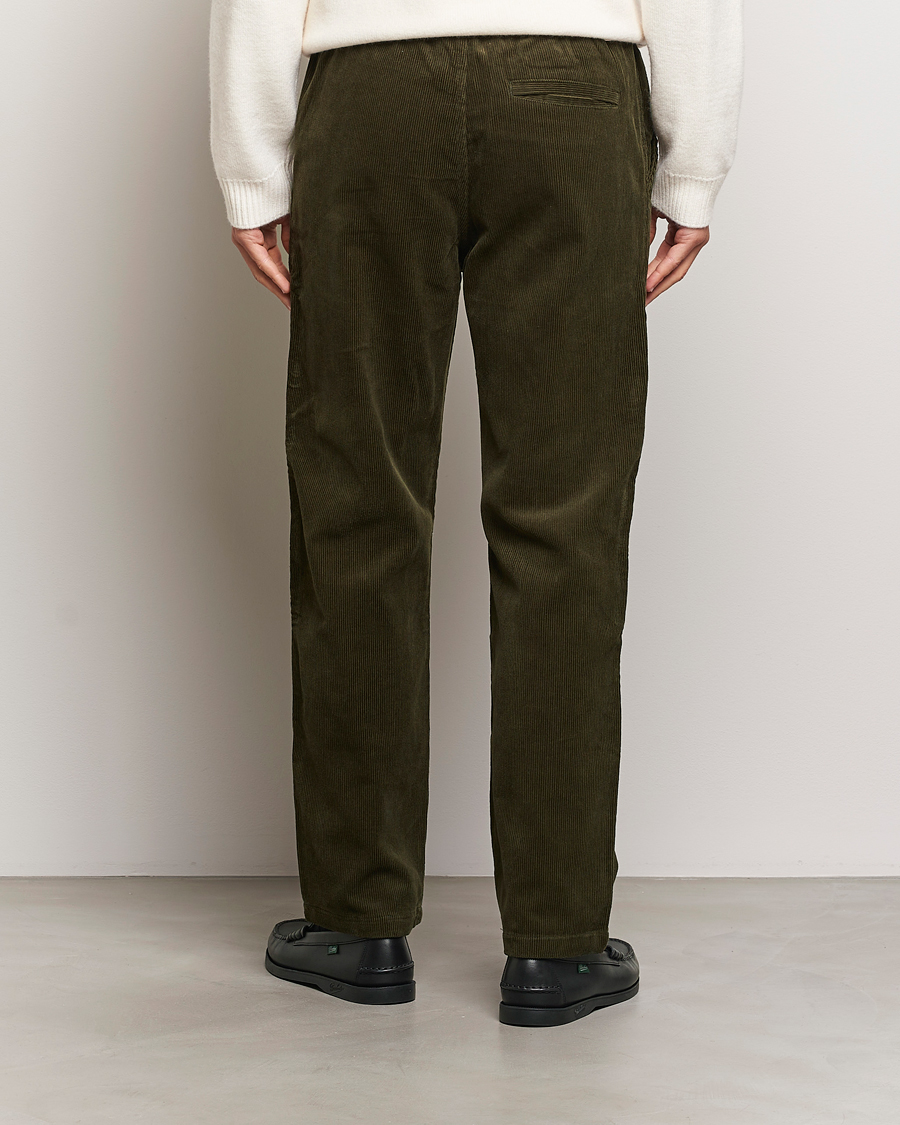 Uomini | Pantaloni | Samsøe Samsøe | Jabari Corduroy Drawstring Trousers Forest Night