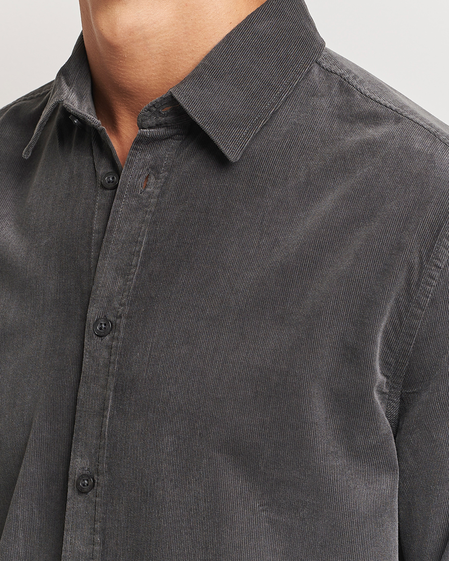 Uomini | Camicie | Samsøe Samsøe | Liam Baby Cord Shirt Volcanic Ash