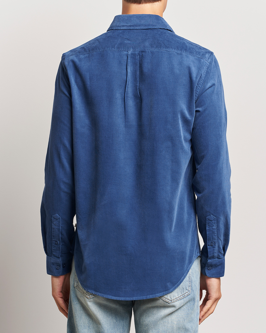 Uomini | Camicie | Samsøe Samsøe | Liam Baby Cord Shirt True Navy