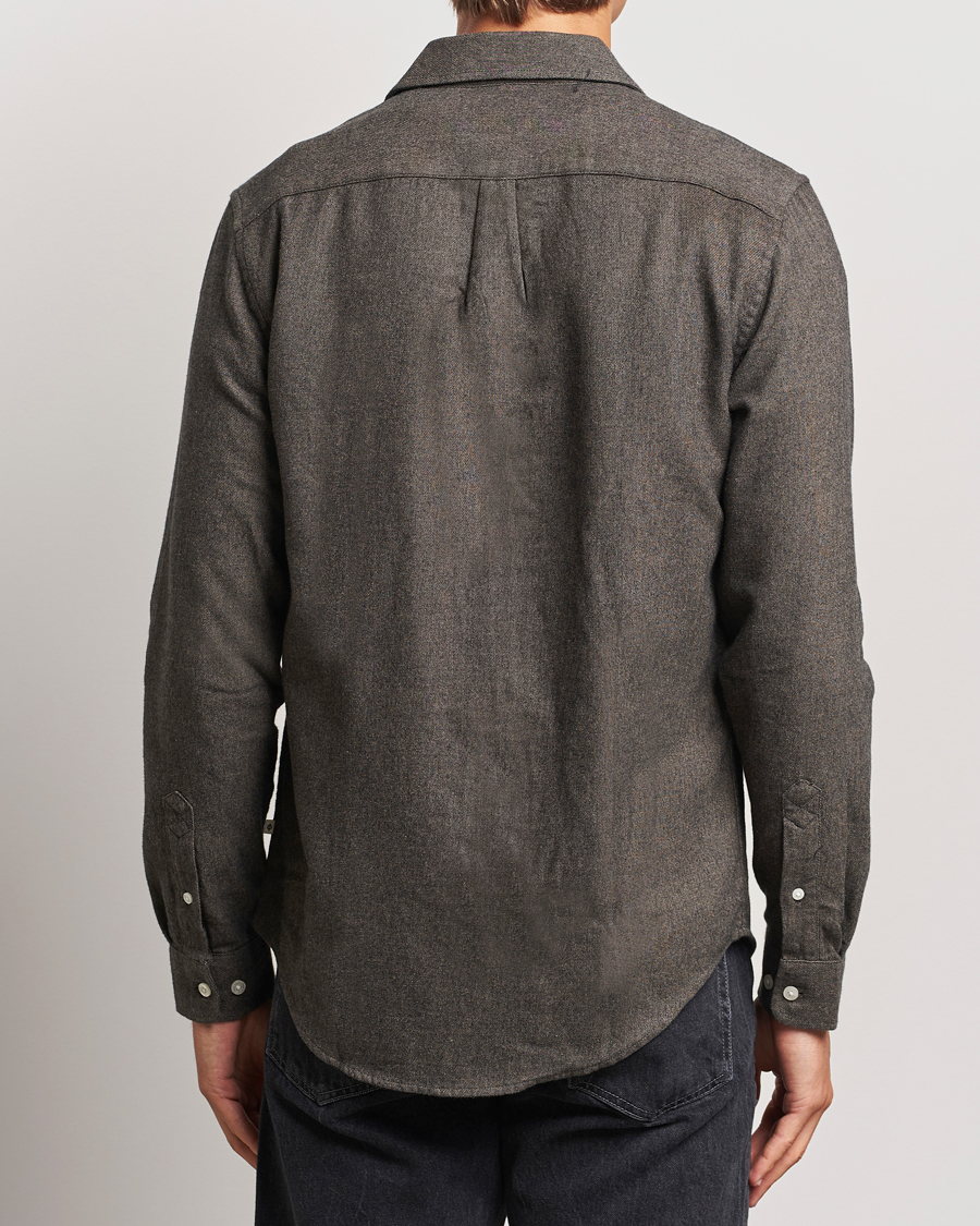 Uomini | Camicie | Samsøe Samsøe | Liam Brushed Flannel Shirt Major Brown Melange