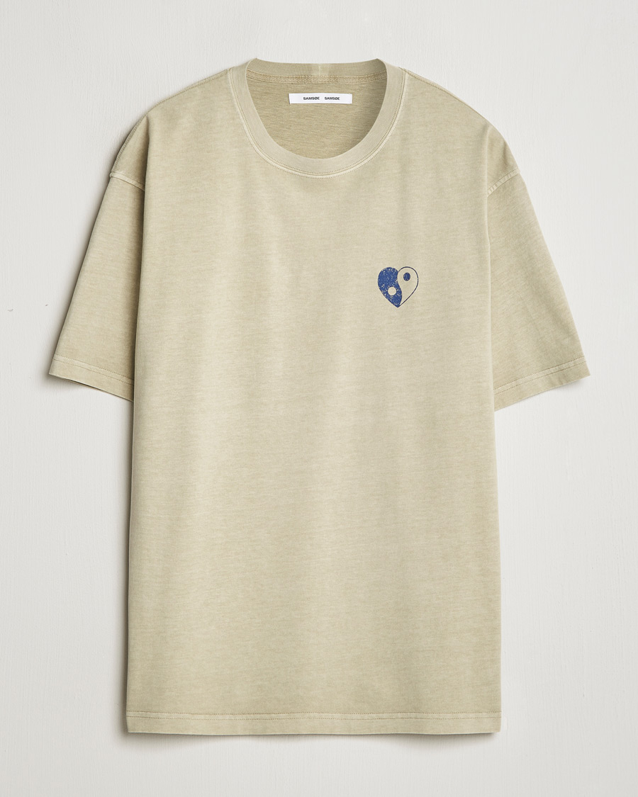 Uomini | T-shirt | Samsøe Samsøe | Poetry Printed T-Shirt Abbey Stone Balance