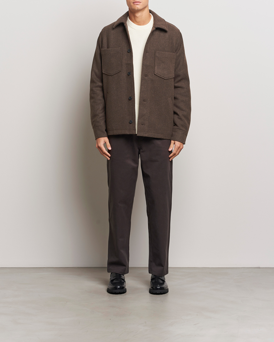 Uomini | Giacche | Samsøe Samsøe | Pally Padded Shirt Jacket Chocolate Brown