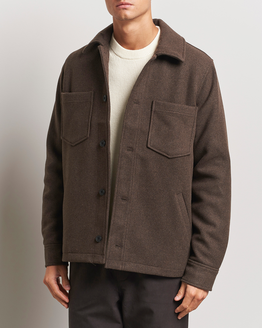 Uomini | Giacche | Samsøe Samsøe | Pally Padded Shirt Jacket Chocolate Brown