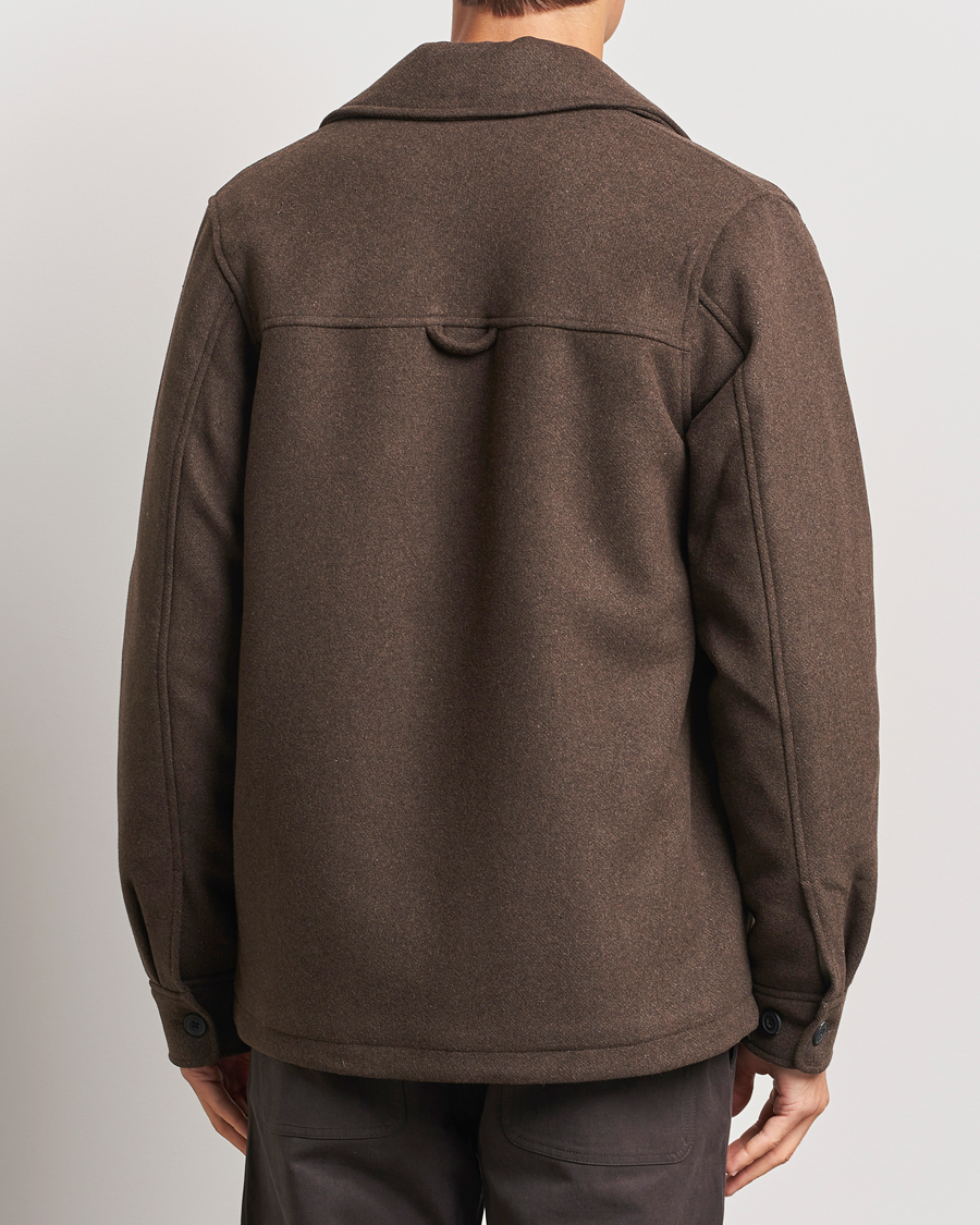 Uomini | Giacche | Samsøe Samsøe | Pally Padded Shirt Jacket Chocolate Brown