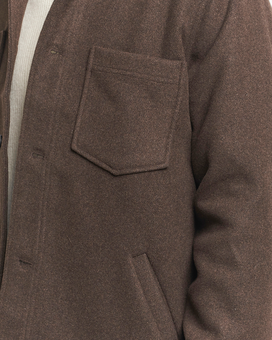 Uomini | Giacche | Samsøe Samsøe | Pally Padded Shirt Jacket Chocolate Brown