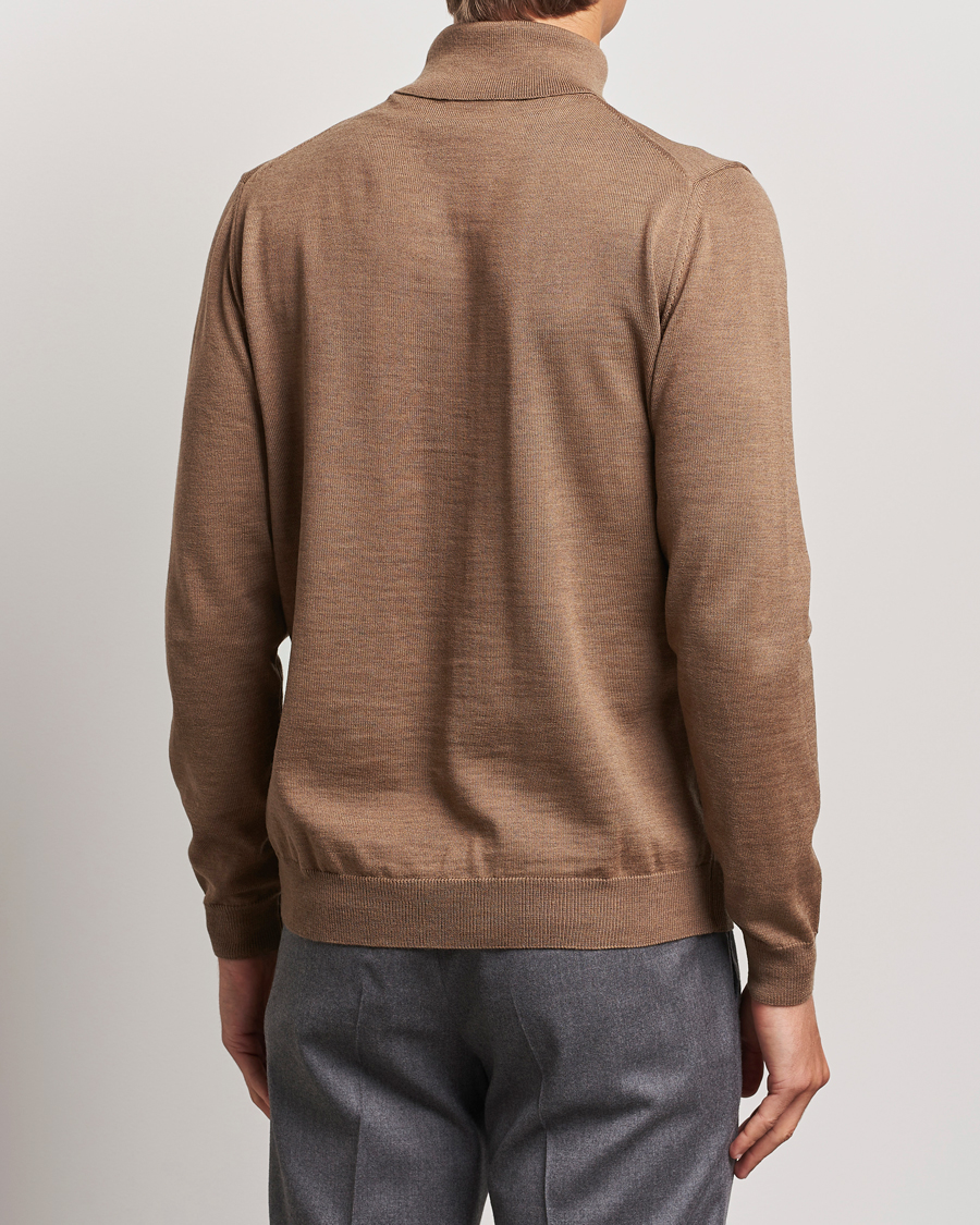 Uomini | Maglieria | Stenströms | Merino Rollneck Brown