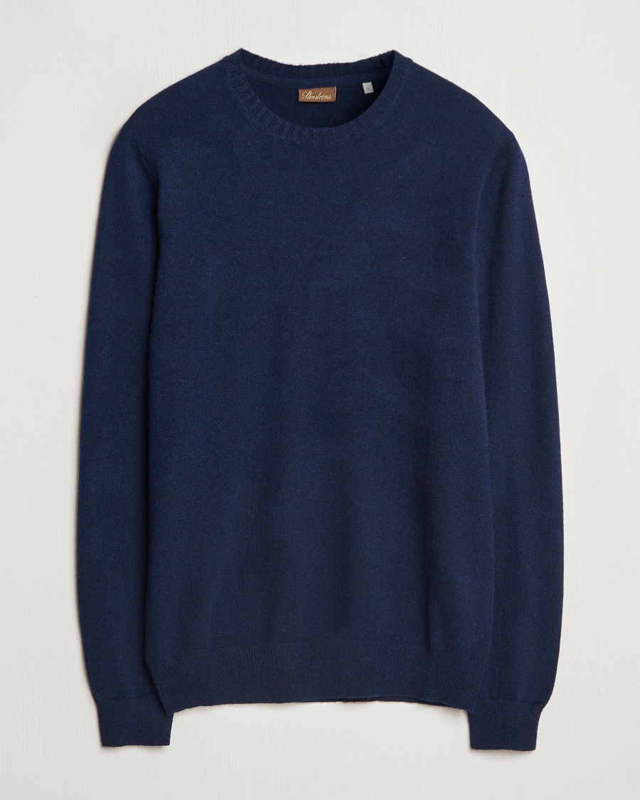 Uomini | Maglieria | Stenströms | Cashmere Crewneck Navy