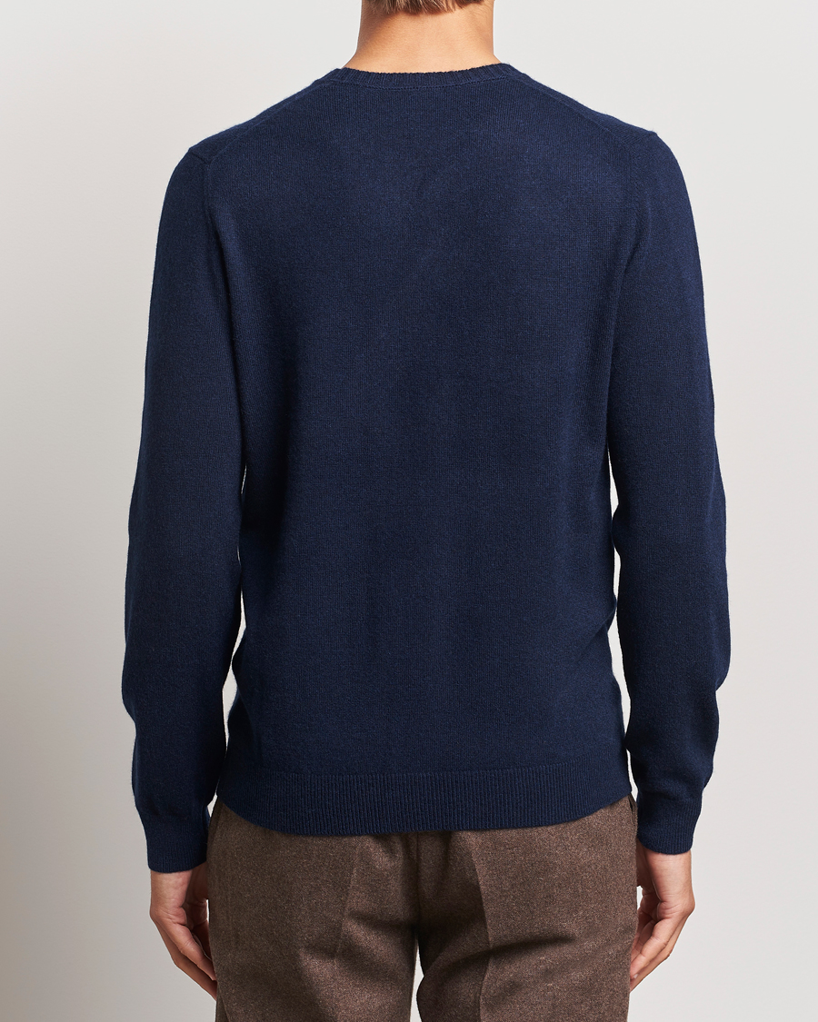 Uomini | Maglieria | Stenströms | Cashmere Crewneck Navy