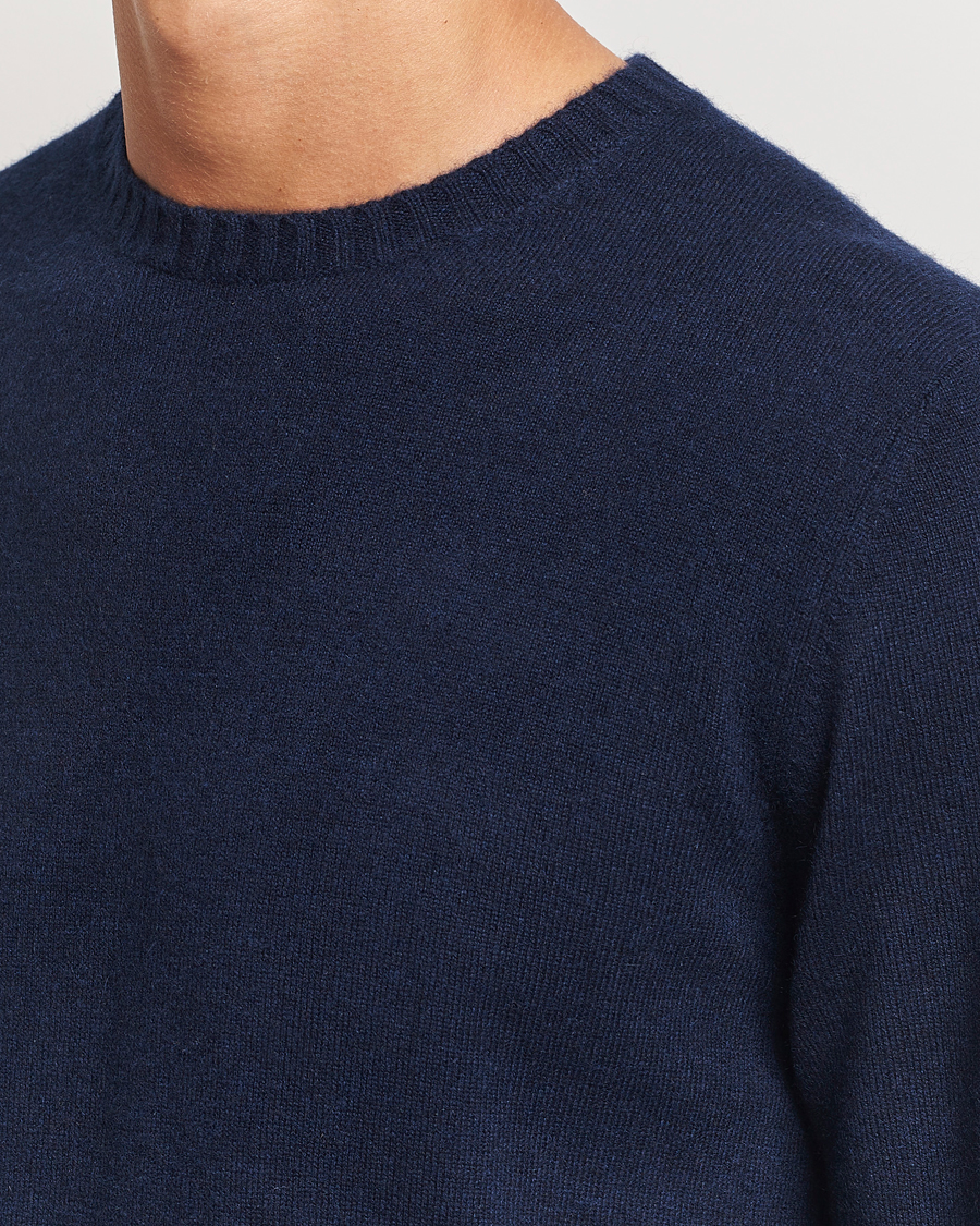 Uomini | Maglieria | Stenströms | Cashmere Crewneck Navy