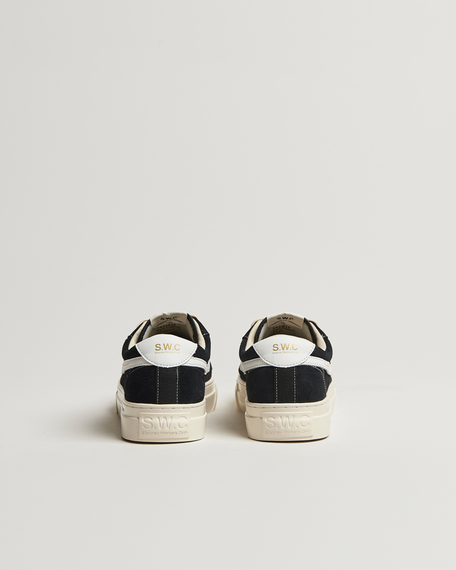 Uomini | Sneakers | Stepney Workers Club | Dellow S-Strike Cupsole Suede Sneaker Black/White