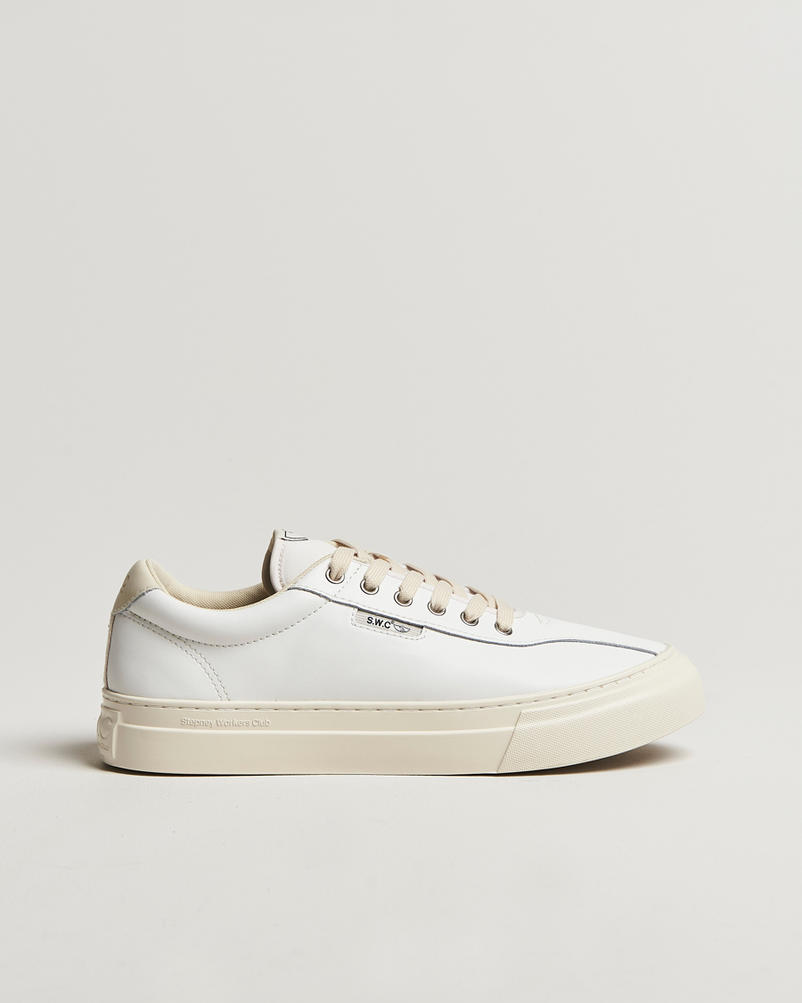 Uomini | Sneakers | Stepney Workers Club | Dellow 02 Cupsole Leather Sneaker White
