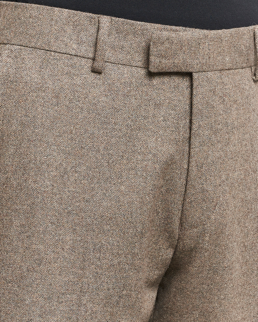 Uomini | Pantaloni | Tiger of Sweden | Tenuta Brushed Wool Trousers Burlywood