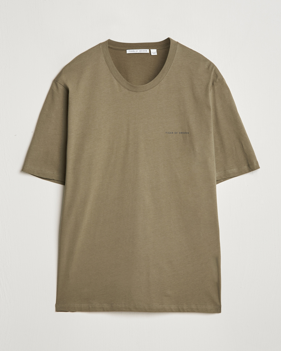 Uomini | T-shirt | Tiger of Sweden | Pro Cotton Logo T-Shirt October Sage