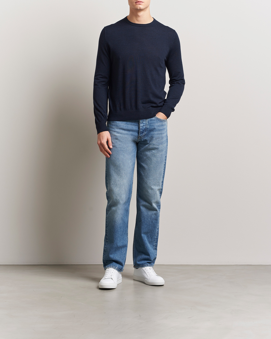 Uomini | Maglieria | Tiger of Sweden | Connor Crew Neck Pullover Light Ink
