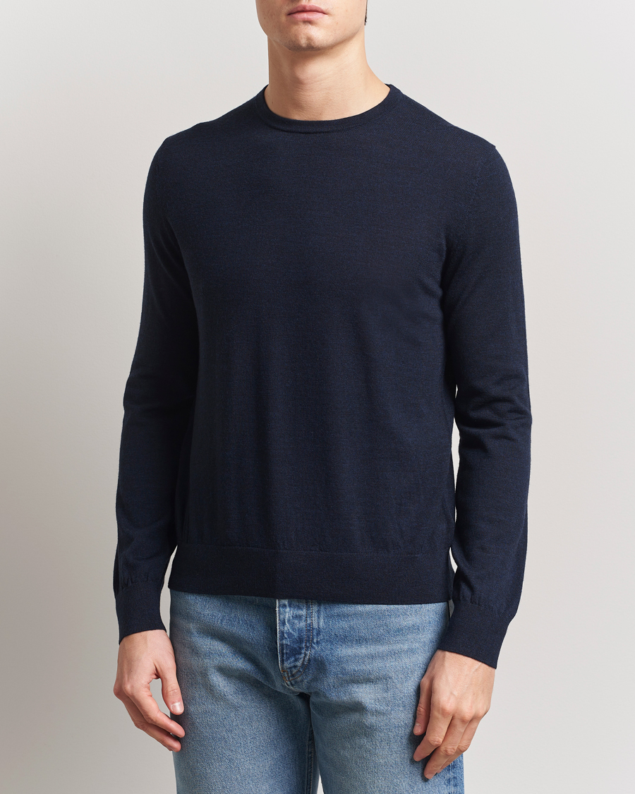 Uomini | Maglieria | Tiger of Sweden | Connor Crew Neck Pullover Light Ink