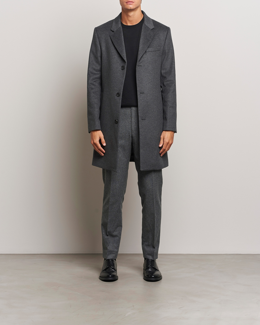 Uomini | Giacche | Tiger of Sweden | Finnan Wool/Cashmere Coat Grey Melange