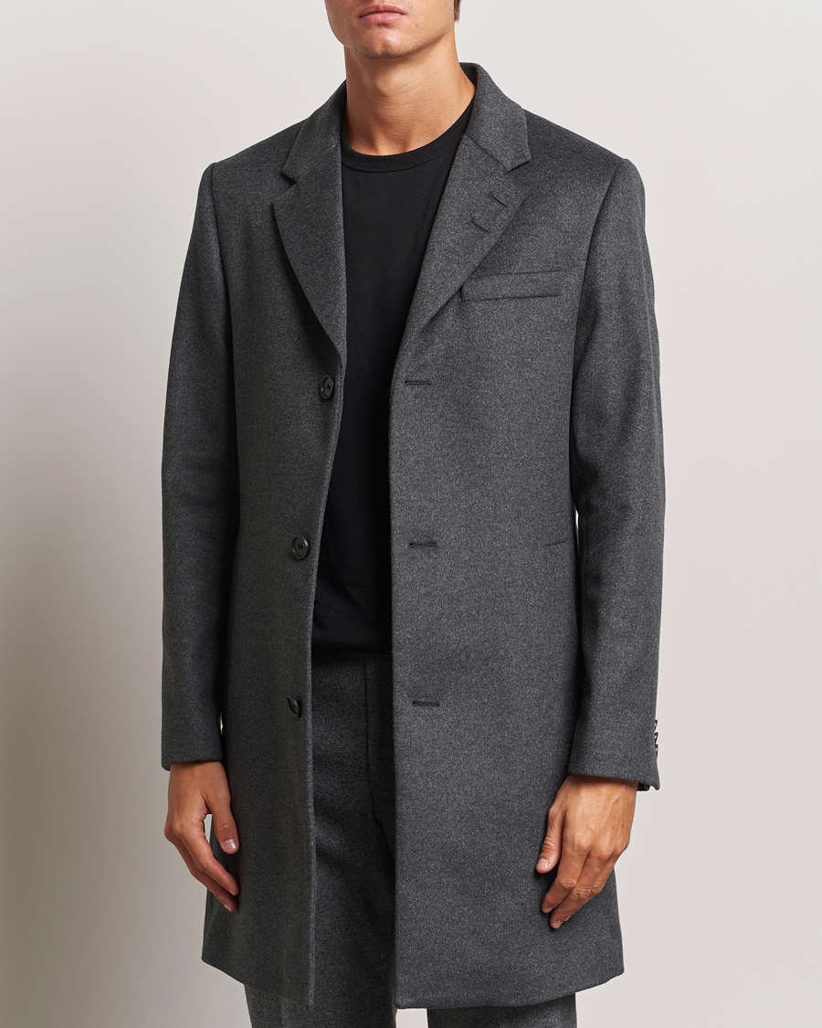 Uomini | Giacche | Tiger of Sweden | Finnan Wool/Cashmere Coat Grey Melange