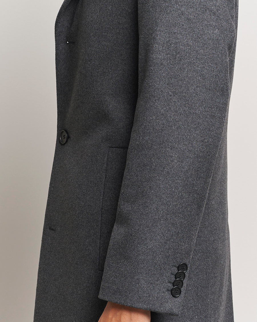 Uomini | Giacche | Tiger of Sweden | Finnan Wool/Cashmere Coat Grey Melange