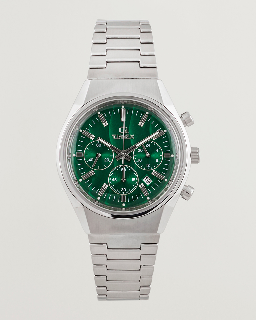 Uomini | Timex Q Timex Falcon Eye Chronograph 40mm Green Dial | Timex | Q Falcon Eye Chronograph 40mm Green Dial