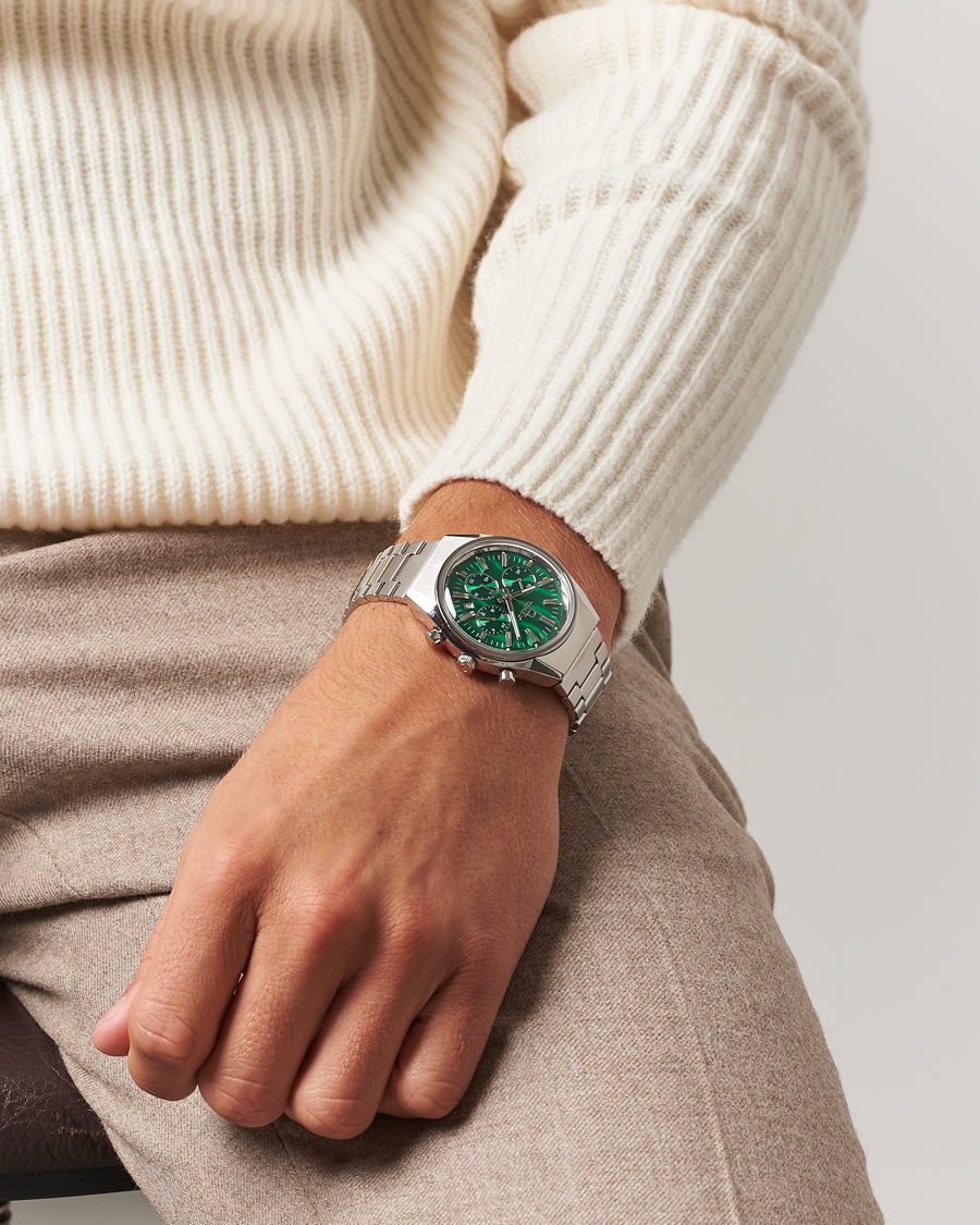 Uomini | Timex Q Timex Falcon Eye Chronograph 40mm Green Dial | Timex | Q Falcon Eye Chronograph 40mm Green Dial