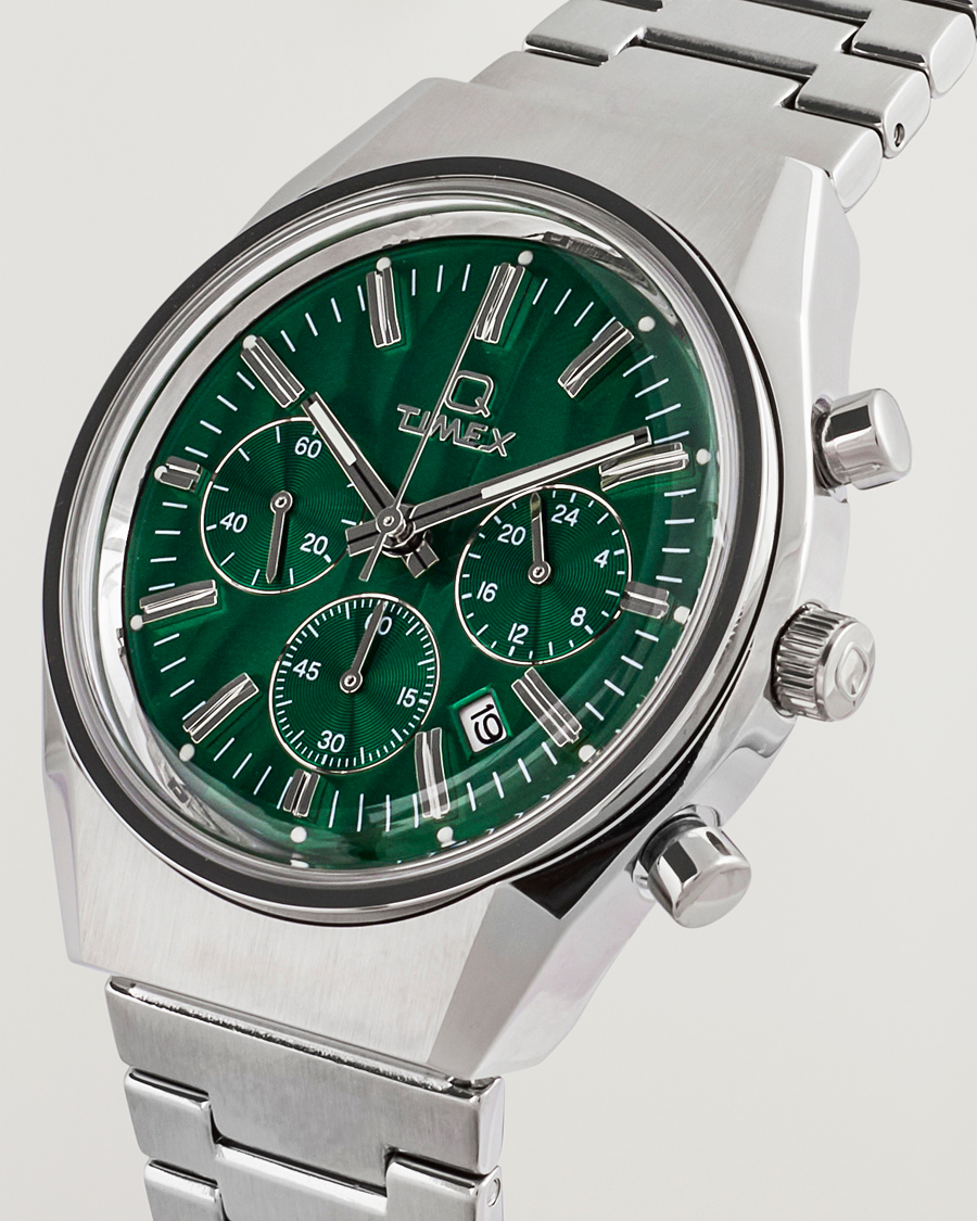 Uomini | Timex Q Timex Falcon Eye Chronograph 40mm Green Dial | Timex | Q Falcon Eye Chronograph 40mm Green Dial