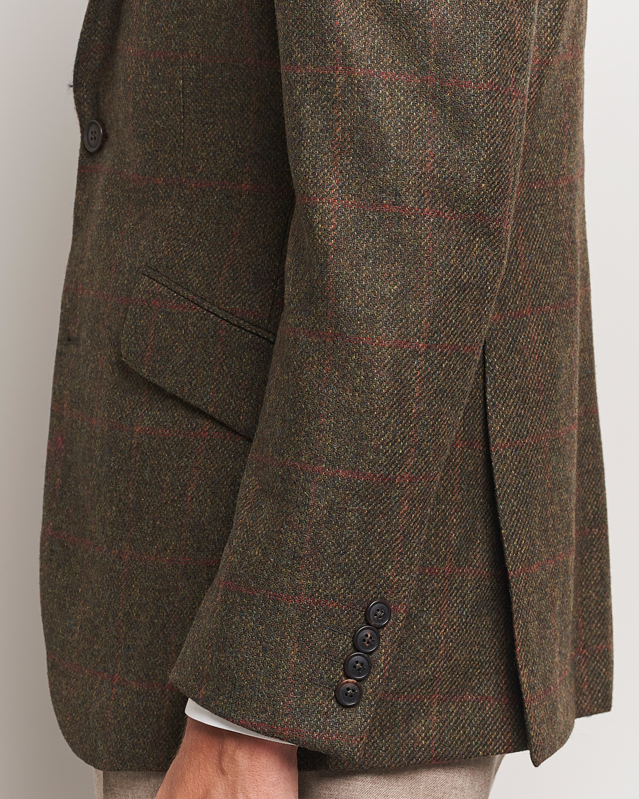 Uomini | Blazers | Walker Slater | Edward Lambswool Windowpane Blazer Green