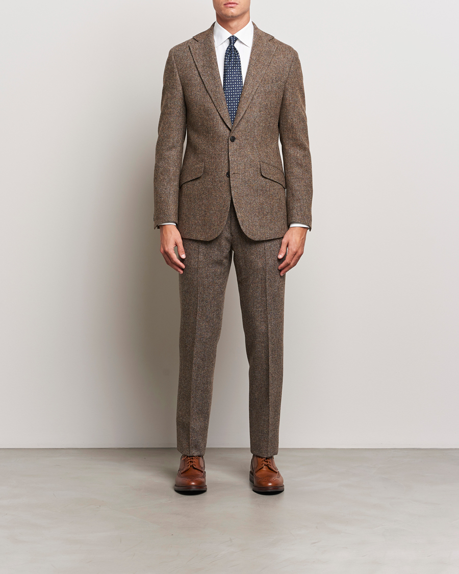Uomini | Blazers | Walker Slater | Edward Wool Donegal Blazer Brown