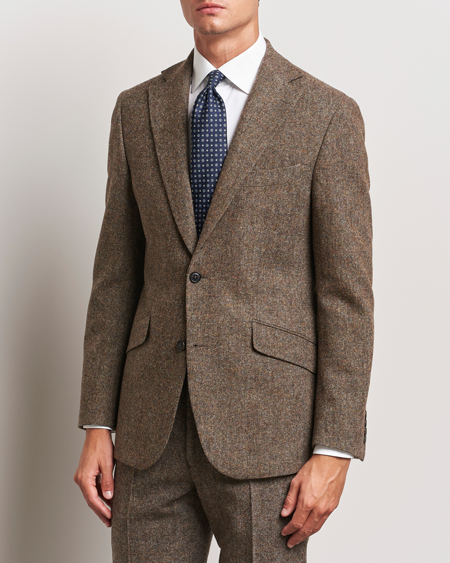 Uomini | Blazers | Walker Slater | Edward Wool Donegal Blazer Brown