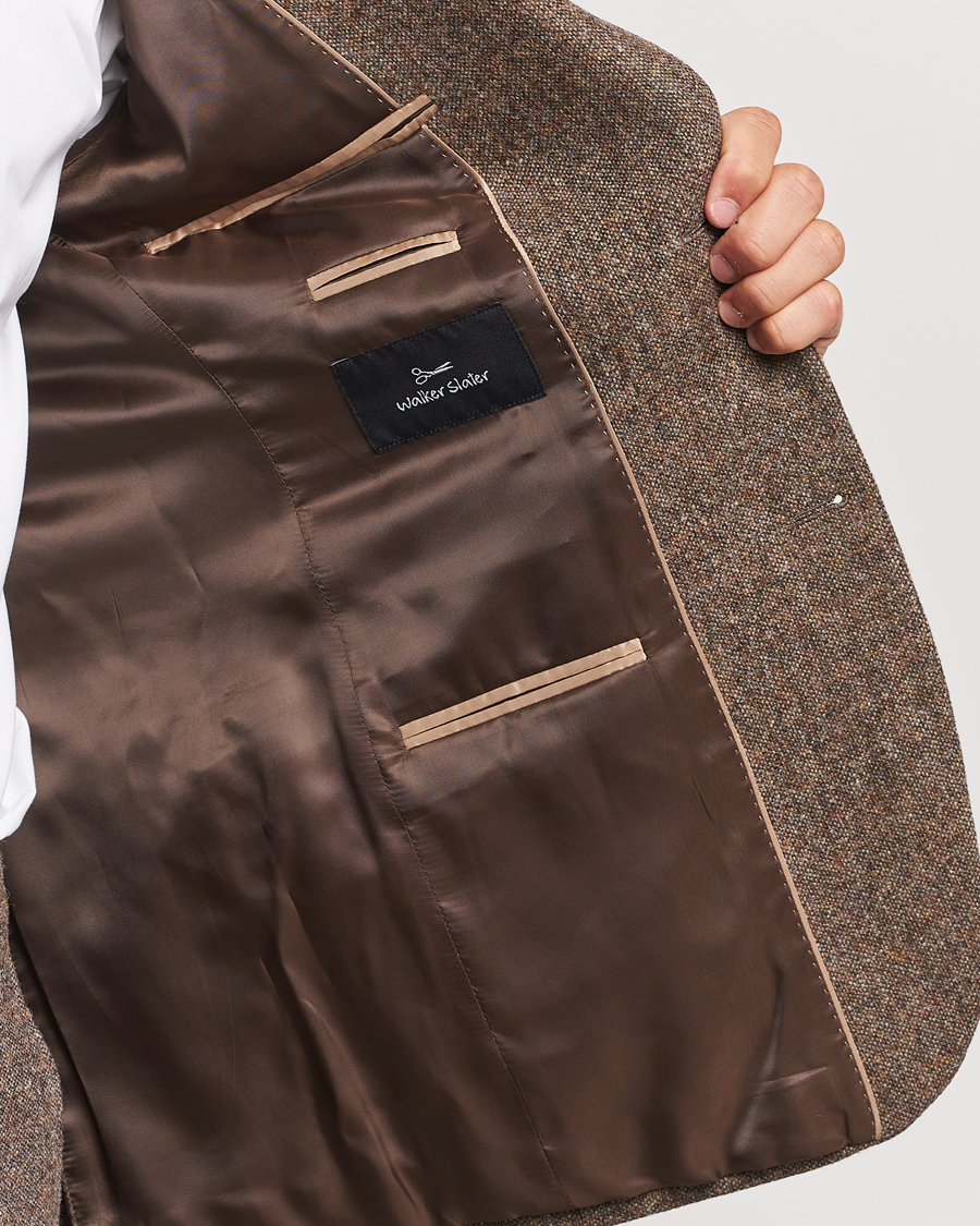 Uomini | Blazers | Walker Slater | Edward Wool Donegal Blazer Brown