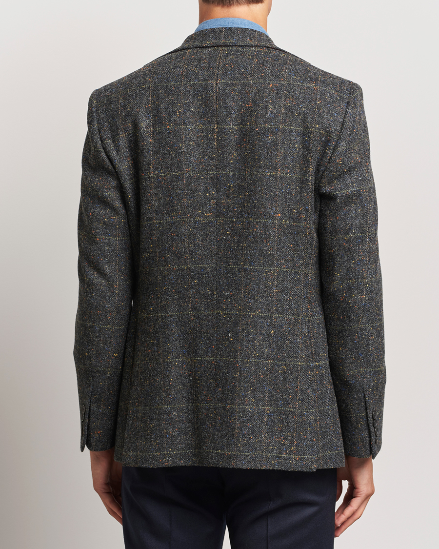 Uomini | Blazers | Walker Slater | Edward Wool Donegal Windowpane Blazer Dark Grey