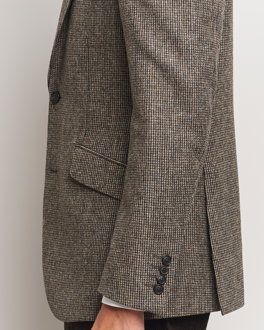 Uomini | Blazers | Walker Slater | Edward Lambswool Pepita Blazer Brown