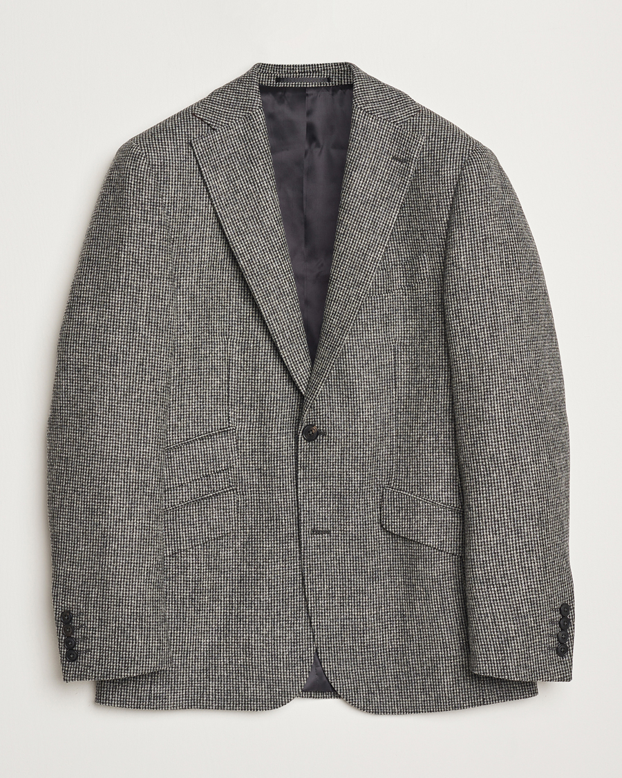 Uomini | Blazers | Walker Slater | Edward Lambswool Pepita Blazer Grey/Black