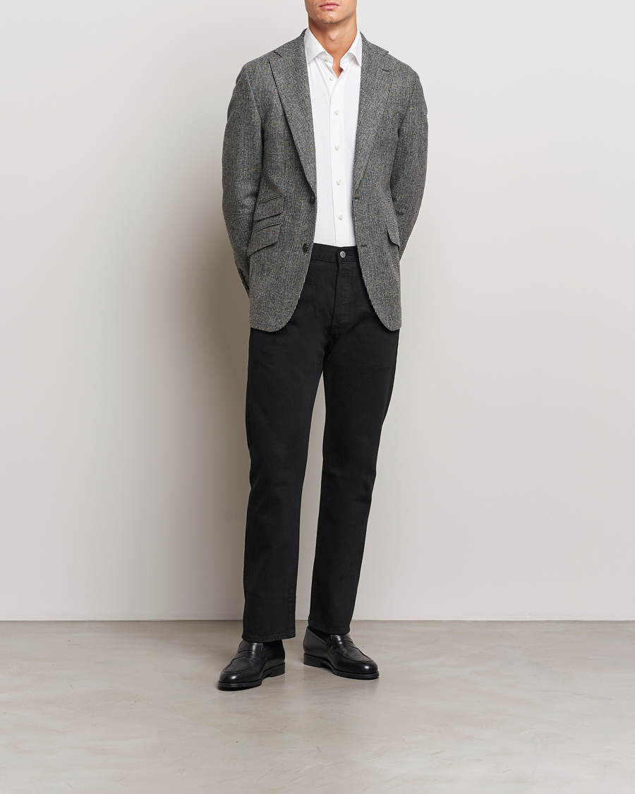 Uomini | Blazers | Walker Slater | Edward Lambswool Pepita Blazer Grey/Black
