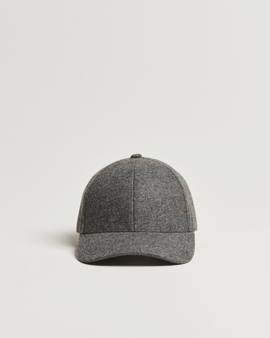 Uomini | Cappelli & Berretti | Varsity Headwear | Cashmere Baseball Cap Flint Grey