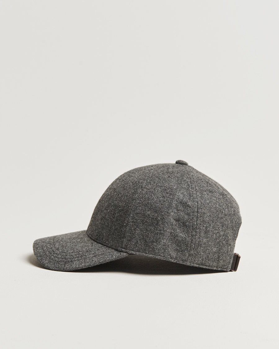 Uomini | Cappelli & Berretti | Varsity Headwear | Cashmere Baseball Cap Flint Grey