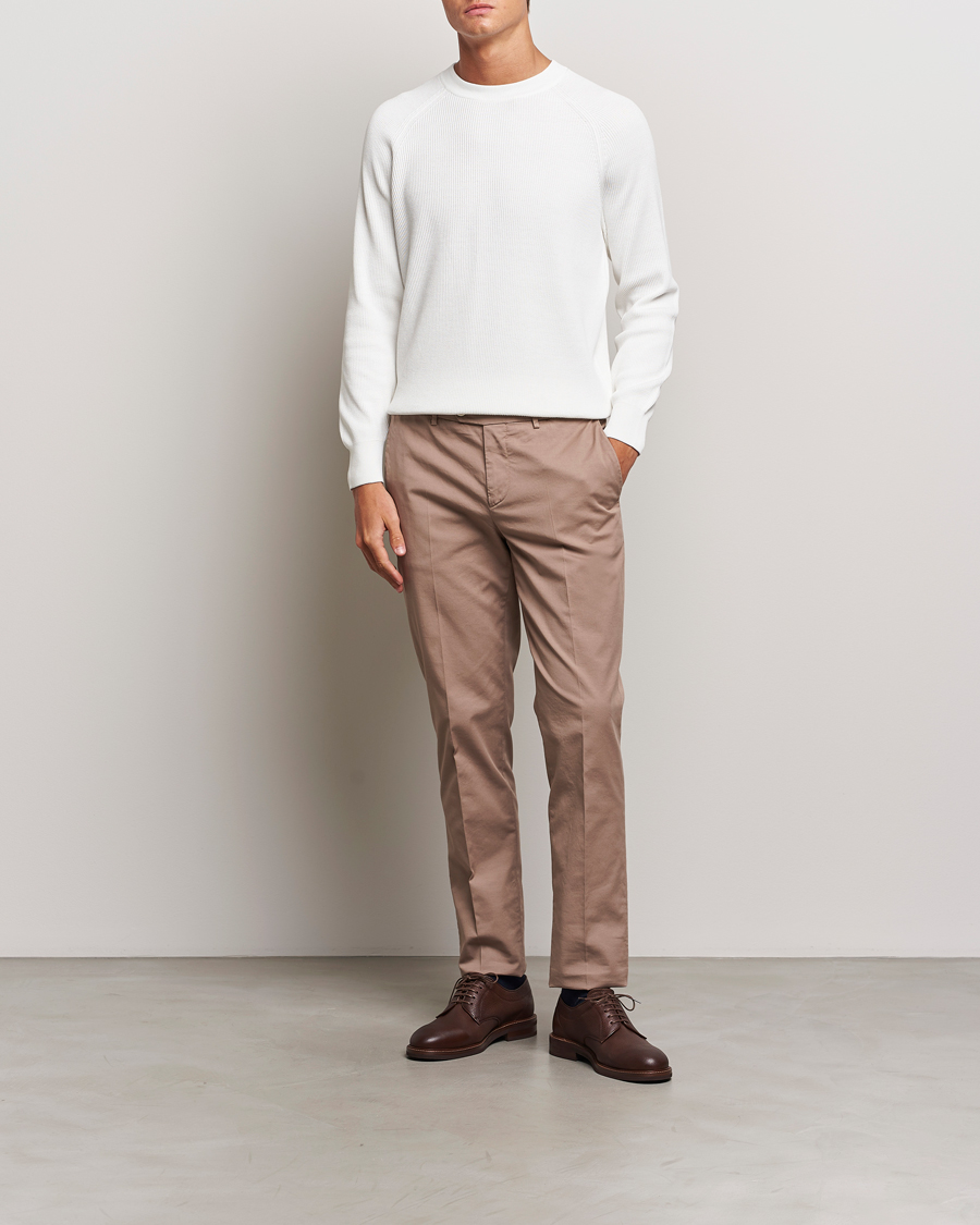 Uomini | Maglieria | Brunello Cucinelli | Cotton Rib Crew Neck Panama
