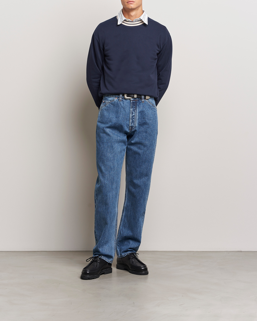 Uomini | Pantaloni | Drake's | 5-Pocket Japanese Selvedge Jeans Bleach