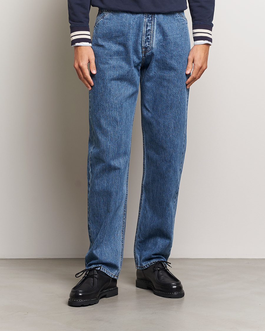 Uomini | Pantaloni | Drake's | 5-Pocket Japanese Selvedge Jeans Bleach