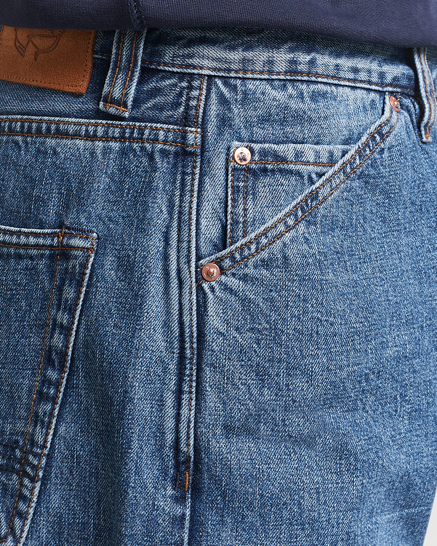 Uomini | Pantaloni | Drake's | 5-Pocket Japanese Selvedge Jeans Bleach