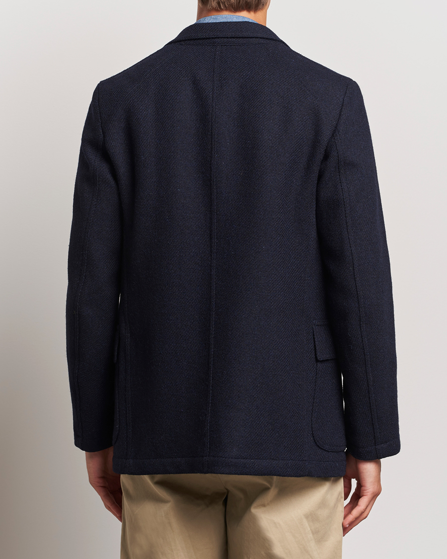 Uomini | Blazers | Drake's | MKVII Harris Tweed Blazer Navy