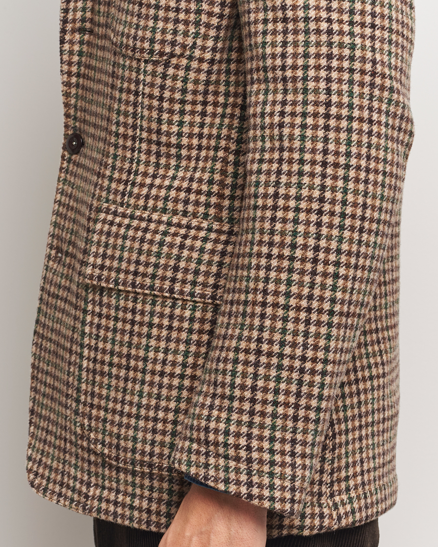 Uomini | Blazers | Drake's | MKVII Gun Check Tweed Blazer Brown