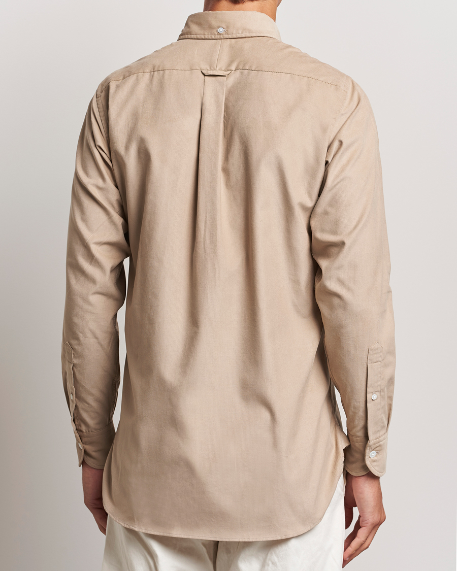Uomini | Camicie | Drake's | Button Down Corduroy Shirt Ecru