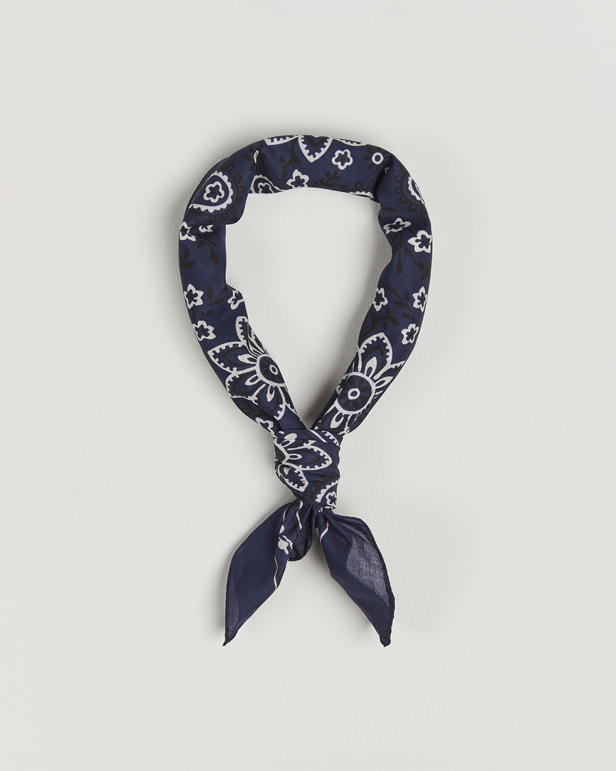 Uomini | Sciarpe | Drake's | Classic Paisley Bandana Navy