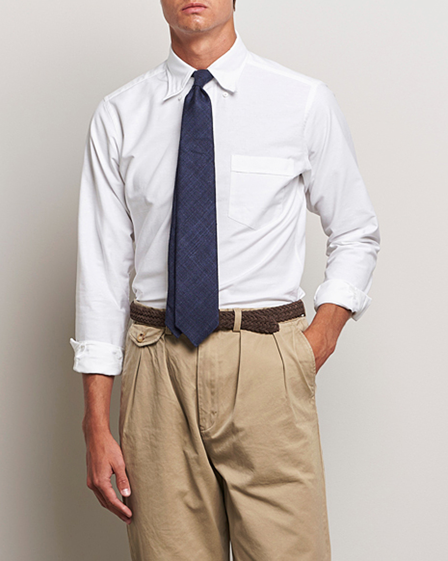 Uomini | Camicie | Drake's | Button Down Oxford Shirt White