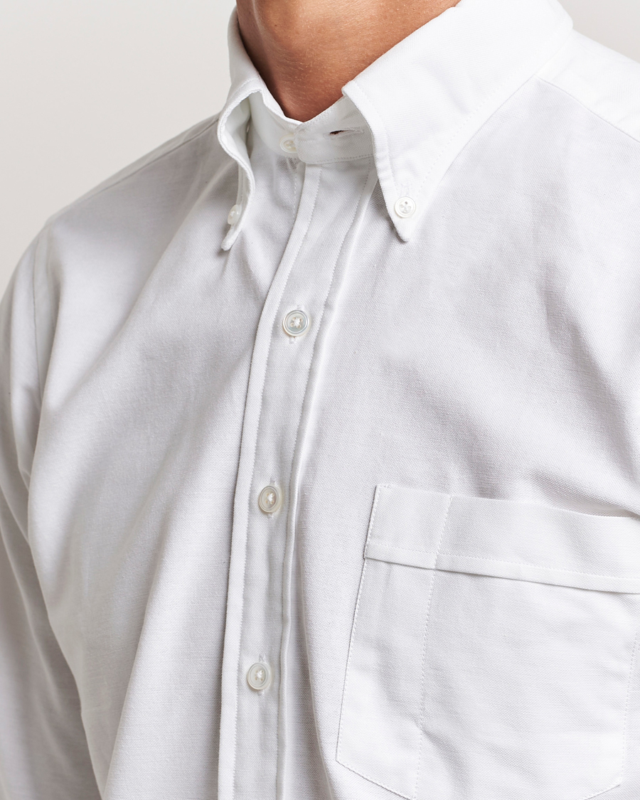 Uomini | Camicie | Drake's | Button Down Oxford Shirt White