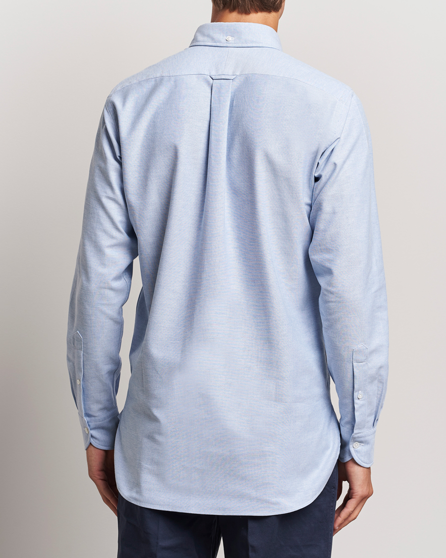 Uomini | Camicie | Drake's | Button Down Oxford Shirt Blue