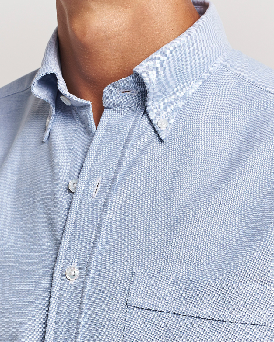 Uomini | Camicie | Drake's | Button Down Oxford Shirt Blue