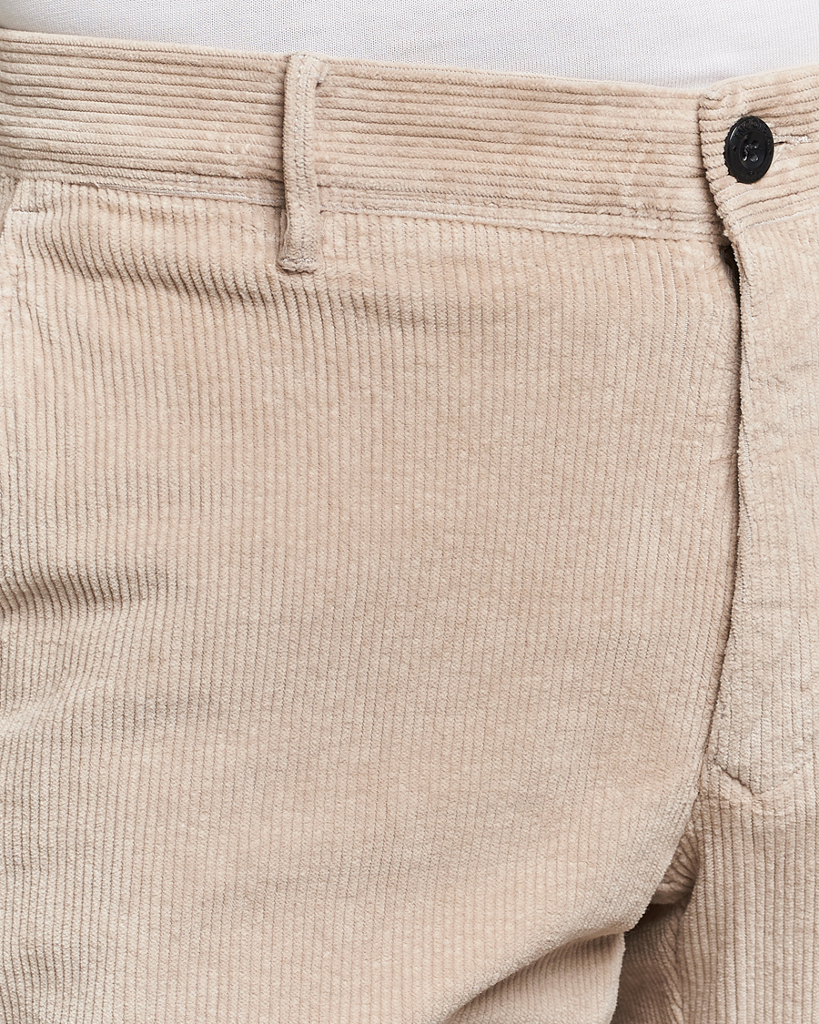 Uomini | Pantaloni | Incotex | Slim Fit Leisure Cord Slacks Light Beige
