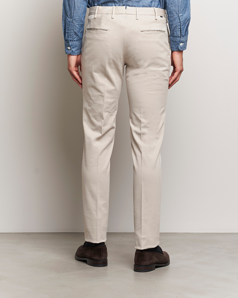 Uomini | Pantaloni | Incotex | Slim Fit Cotton Stretch Chinos Light Beige